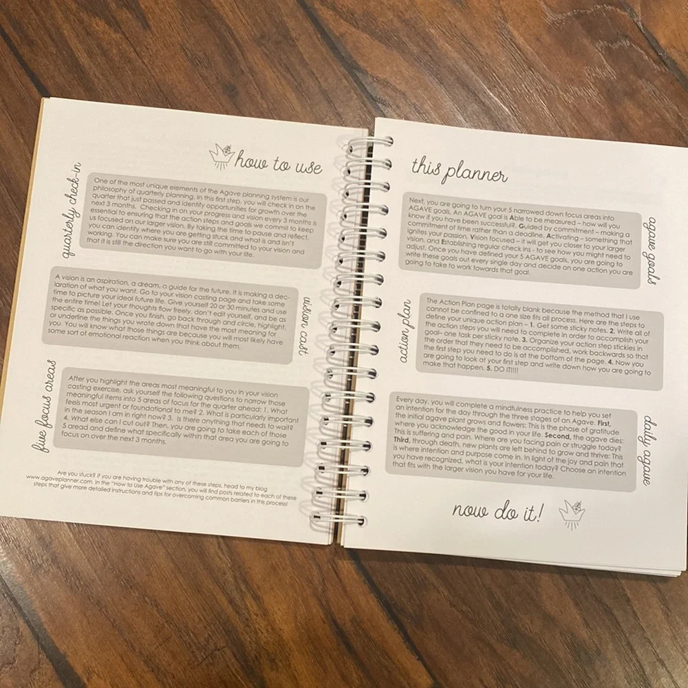 brand new agave undated planner/journal